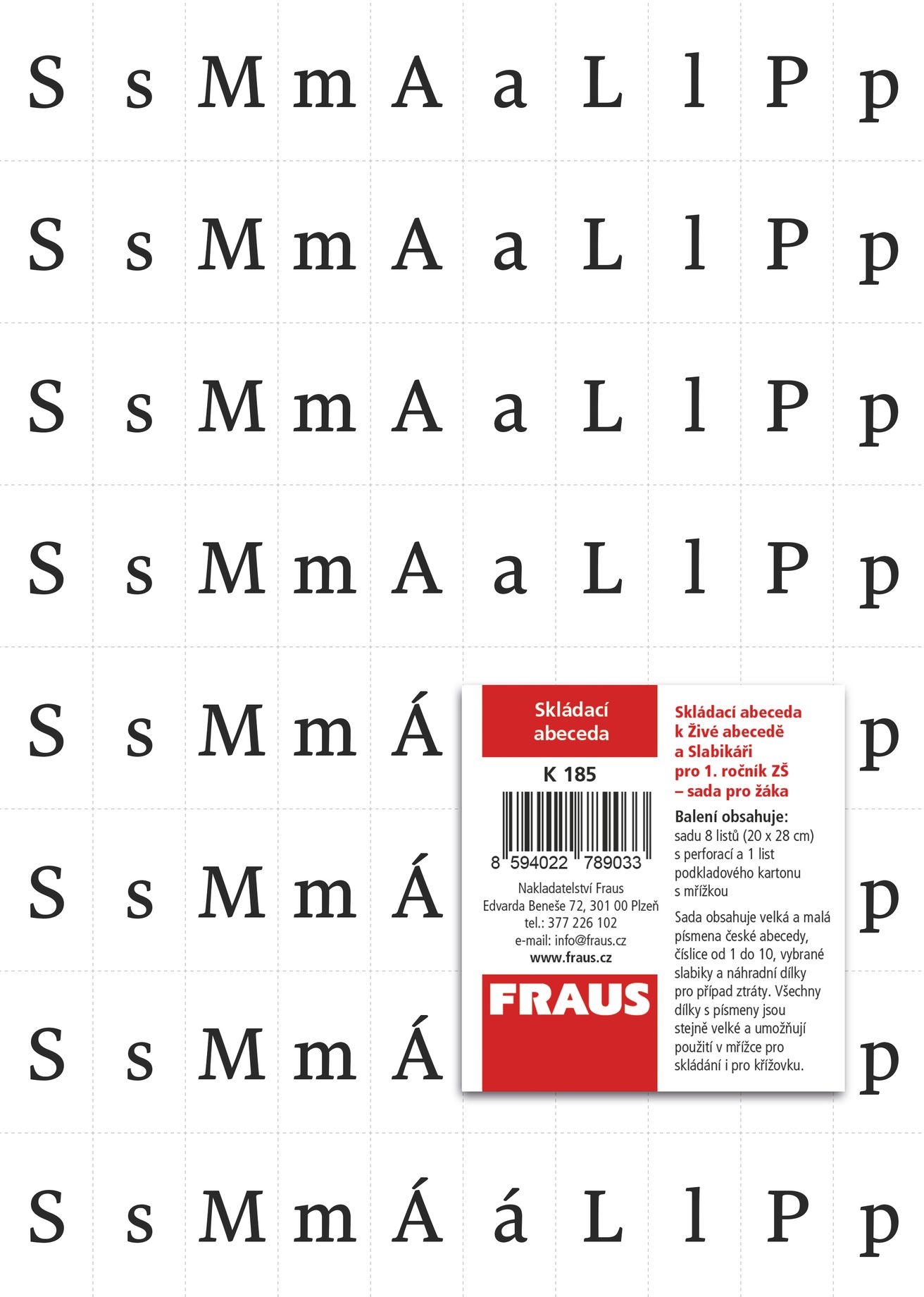 Český jazyk 1 – A/S metoda – skládací abeceda – sada pro žáka
