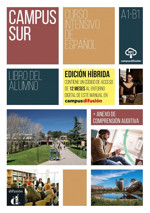 Campus Sur A1-B1 – Edición híbrida Libro del alumno + Campus (12 meses)
