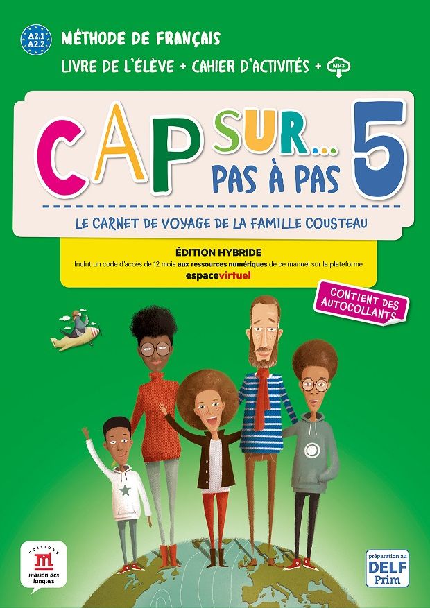 Cap Sur 5 pas a pas (A2.1-A2.2) – Édition hybride Livre de l'éleve / Cahier d'exercices + Espacevirtuel (12 mois)