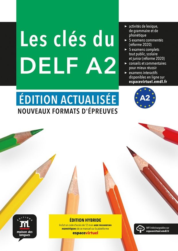 Les clés du Nouveau DELF (A2) Éd. actualisée – Édition hybride Livre de l'éleve + Espacevirtuel (12 mois)