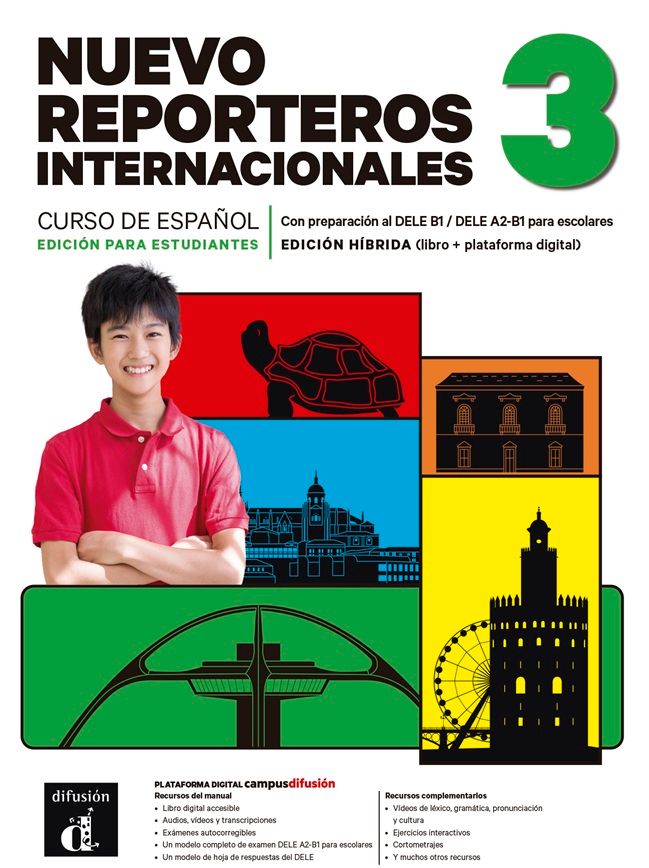 Nuevo Reporteros internacionales 3 (B1.1) – Edición híbrida Libro del alumno + Campus (12 meses)