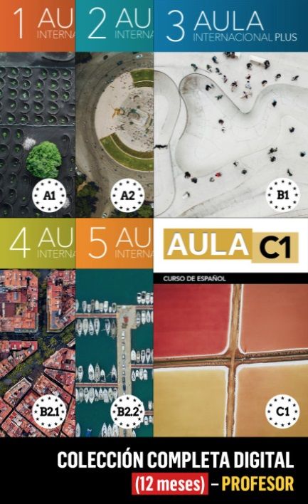Aula Internacional Plus 1-6 (A1-C1) – Colección completa – Profesor (12 meses)