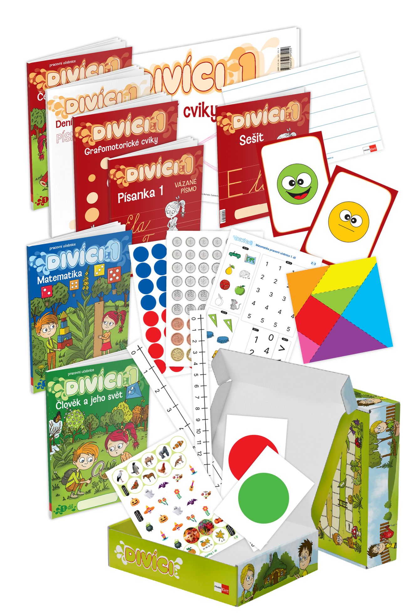 Divíci 1 – rozšířený žákovský balíček – Český jazyk A/S + Matematika + Člověk a jeho svět