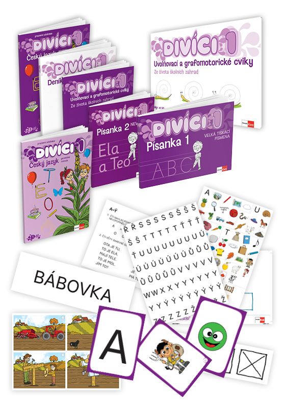 Divíci 1 – rozšířený učitelský balíček – Český jazyk GEN [nevázané písmo]