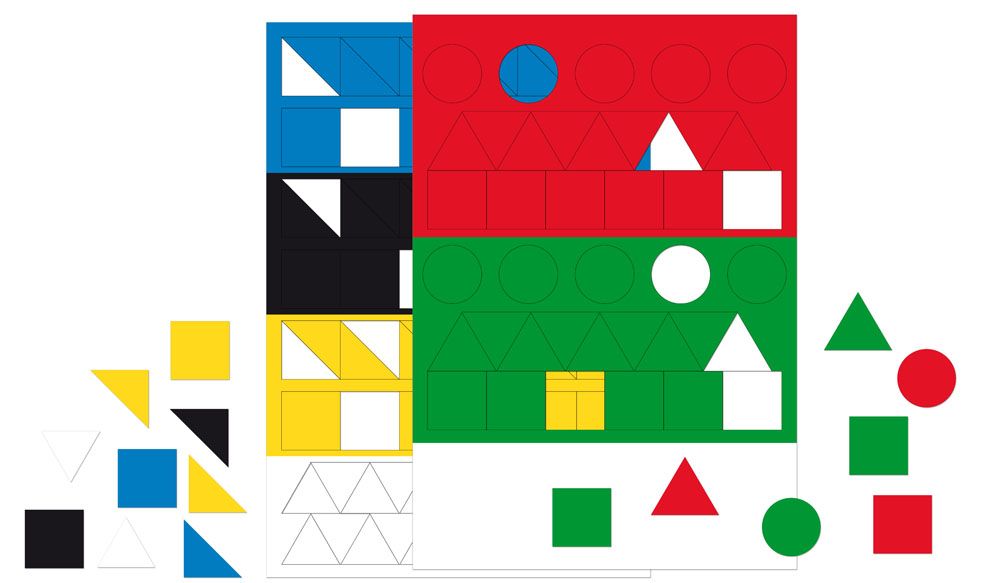 Matematika se Čtyřlístkem 1 – sada příloh – Geometrické tvary
