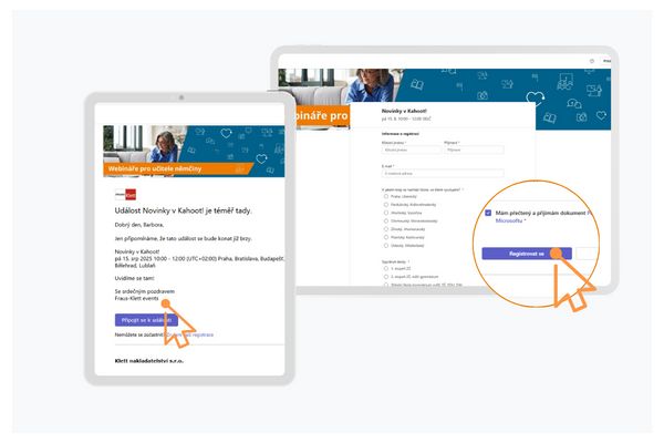 Nové rozhranie pre webináre a systém prihlásenia