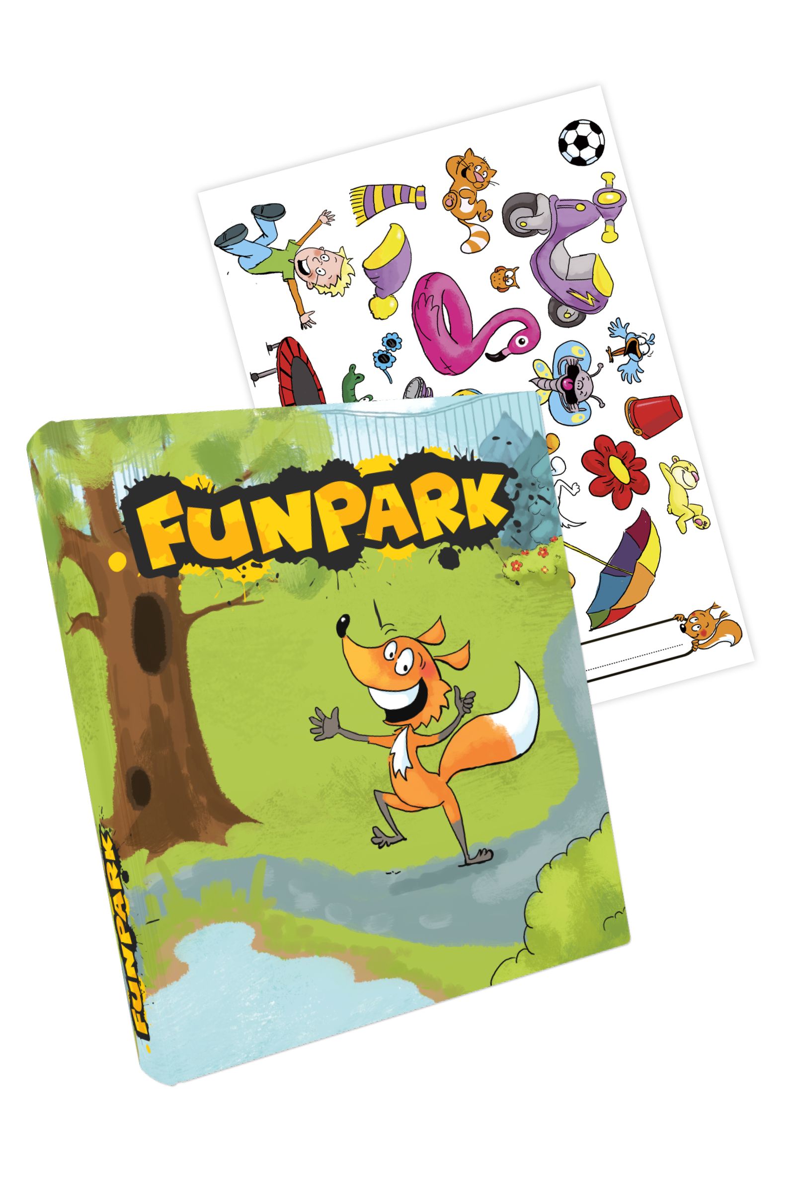 Funpark 1 – šanon pro žákovské portfolio + samolepky
