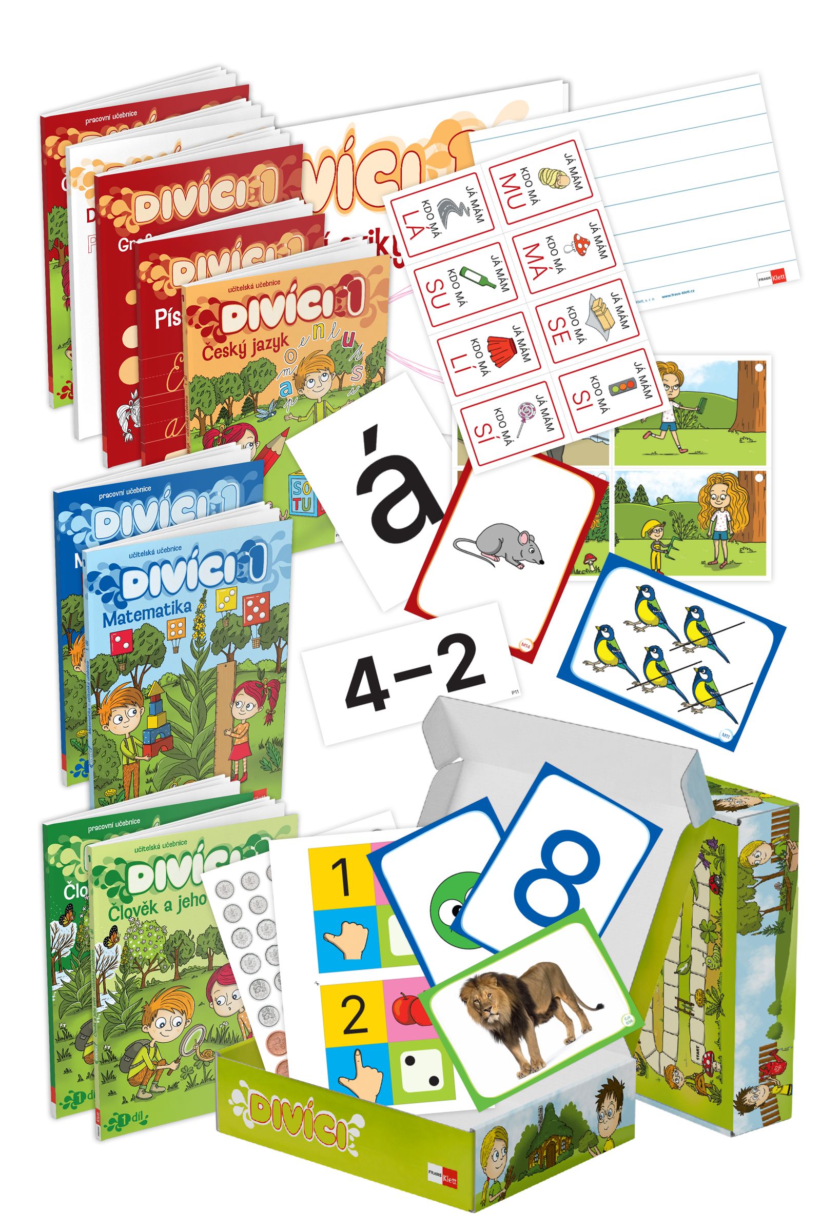 Divíci 1 – rozšířený učitelský balíček – Český jazyk A/S + Matematika + Člověk a jeho svět
