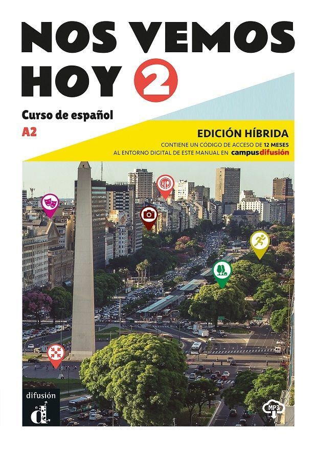 !Nos vemos! hoy 2 (A2) – Edición híbrida Libro del alumno + Campus (12 meses) (monolingvní vydání)