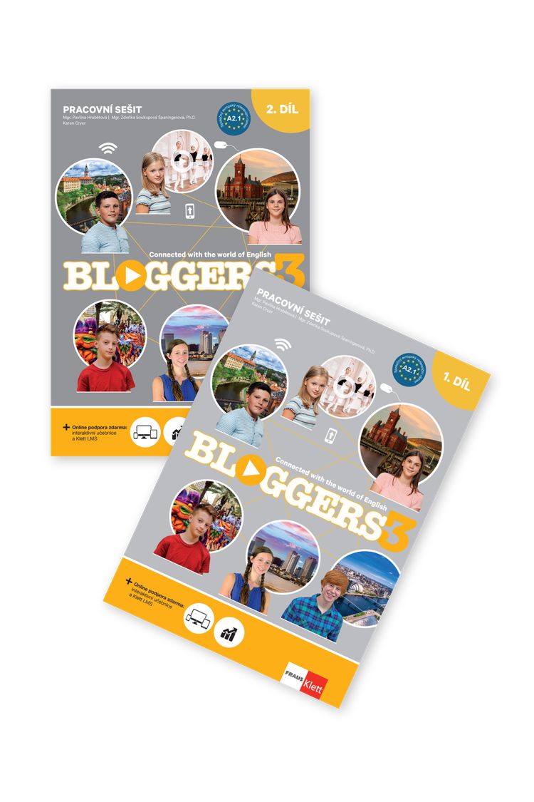 Bloggers 3 (A2.1) – 2dílný pracovní sešit + žákovská licence (14 měsíců)