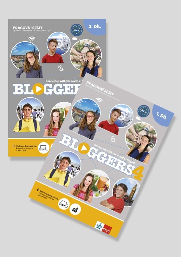 Bloggers 4 (A2.2) – 2dílný pracovní sešit + žákovská licence (14 měsíců)