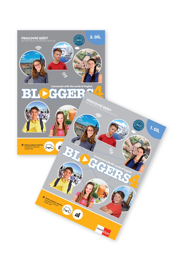 Bloggers 4 (A2.2) – 2dílný pracovní sešit + žákovská licence (14 měsíců)