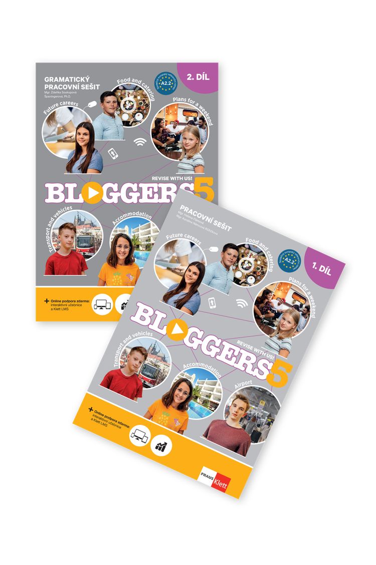 Bloggers 5 (A2+) – 2dílný pracovní sešit + žákovská licence (14 měsíců)