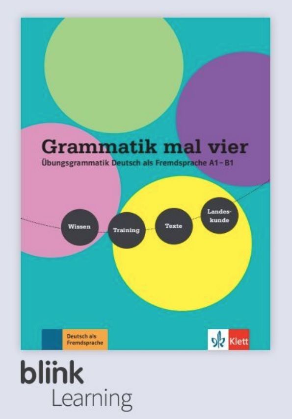 Grammatik mal vier – Digitale BlinkLearning – Übungsbuch – Lernende