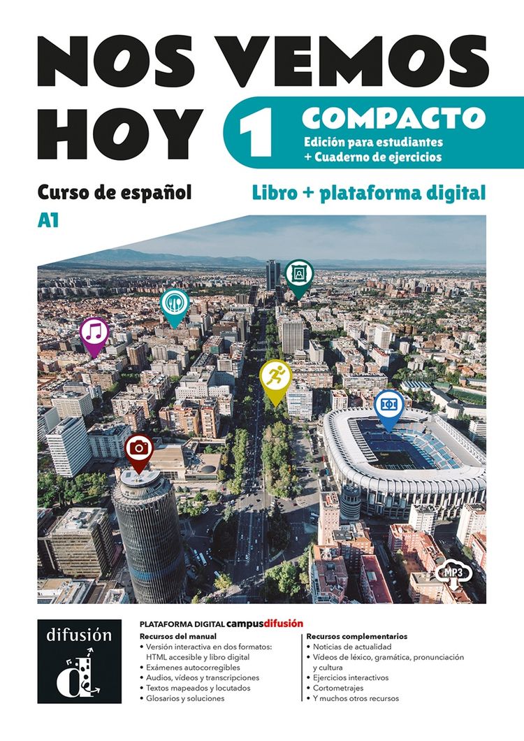 !Nos vemos! hoy Compacto 1 (A1) – Edición híbrida Libro del alumno / Cuaderno de ejercicios + Campus (12 meses) (monolingvní vydání)
