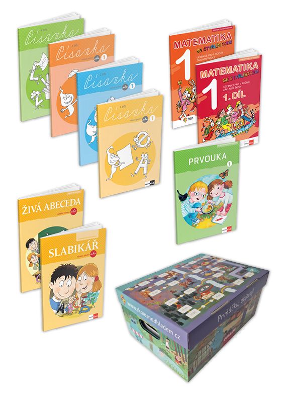 Startovací balíček 1. ročník – Český jazyk A/S metoda + Matematika se Čtyřlístkem + Prvouka