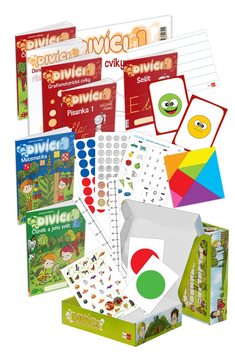 Divíci 1 – rozšířený žákovský balíček – Český jazyk A/S + Matematika + Člověk a jeho svět