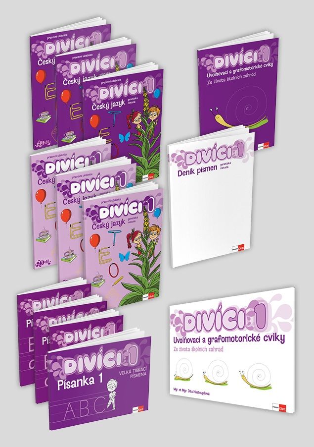 Divíci 1 – základní učitelský balíček – Český jazyk GEN [nevázané písmo]