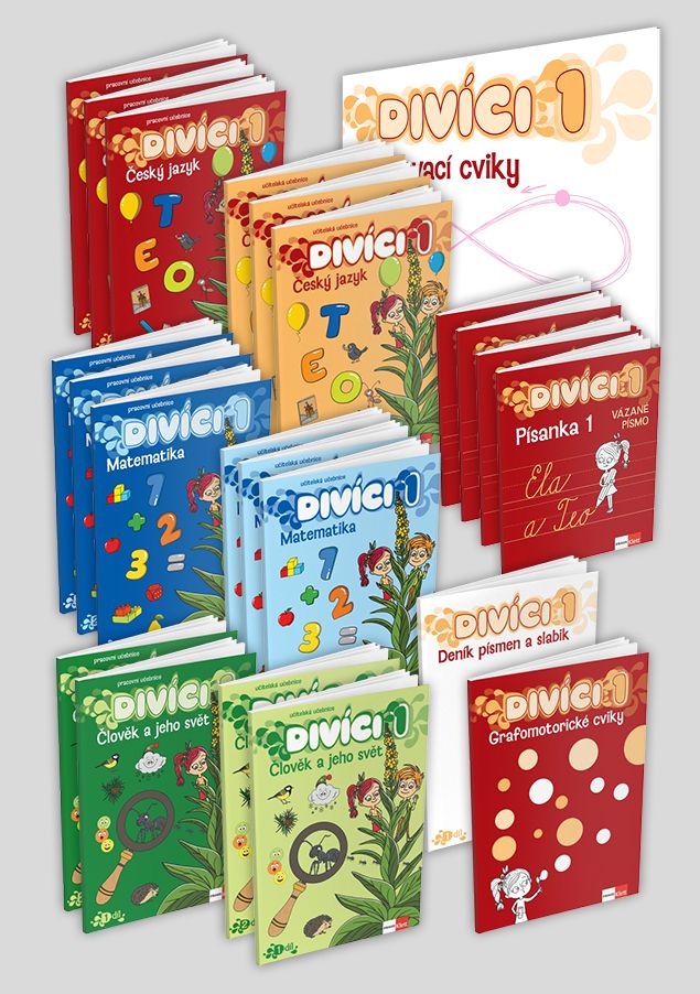 Divíci 1 – základní učitelský balíček – Český jazyk A/S + Matematika + Člověk a jeho svět