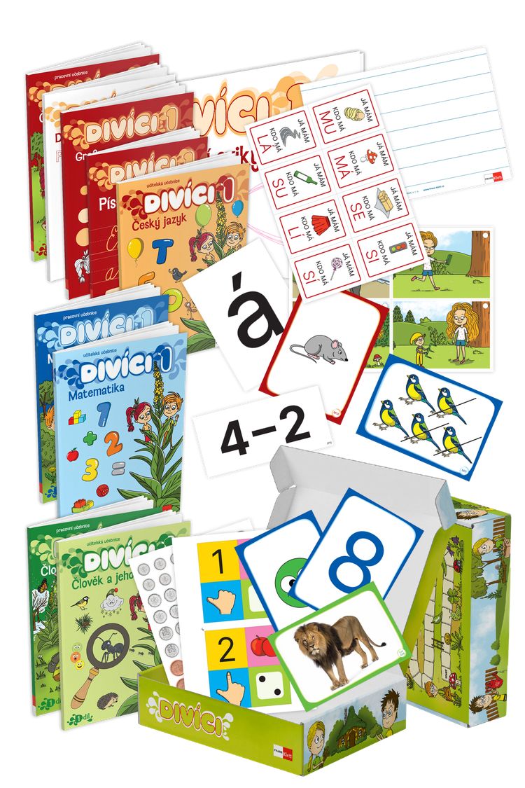 Divíci 1 – rozšířený učitelský balíček – Český jazyk A/S + Matematika + Člověk a jeho svět