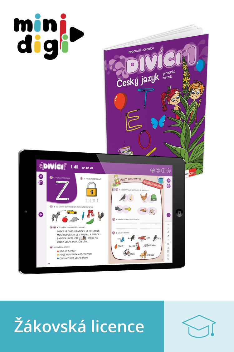 Divíci 1 – Český jazyk GEN – žákovská licence (platnost 14 měsíců)