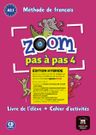 Zoom 4 pas a pas (A2.1) – Édition hybride Livre de l'éleve / Cahier d'exercices + Espacevirtuel (12 mois)